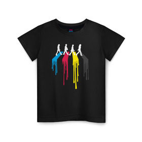 Детская футболка хлопок с принтом Abbey road в Курске, 100% хлопок | круглый вырез горловины, полуприлегающий силуэт, длина до линии бедер | abbey road the beatles битлы битлз