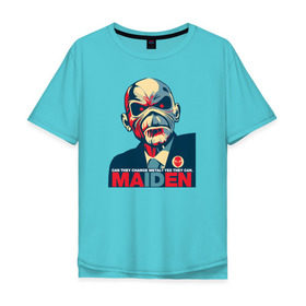 Мужская футболка хлопок Oversize с принтом Iron Maiden в Курске, 100% хлопок | свободный крой, круглый ворот, “спинка” длиннее передней части | зомби