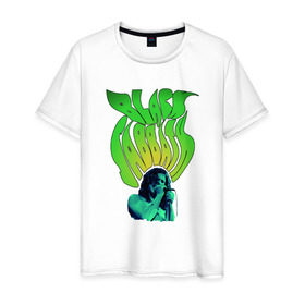 Мужская футболка хлопок с принтом Black Sabbath в Курске, 100% хлопок | прямой крой, круглый вырез горловины, длина до линии бедер, слегка спущенное плечо. | Тематика изображения на принте: black sabbath