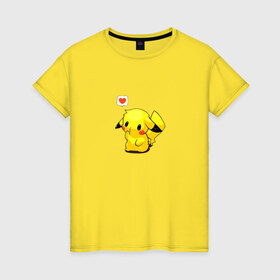 Женская футболка хлопок с принтом покемон в Курске, 100% хлопок | прямой крой, круглый вырез горловины, длина до линии бедер, слегка спущенное плечо | покемонпокемон
