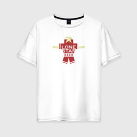 Женская футболка хлопок Oversize с принтом Lone star True detective в Курске, 100% хлопок | свободный крой, круглый ворот, спущенный рукав, длина до линии бедер
 | Тематика изображения на принте: настоящий детектив
