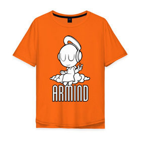 Мужская футболка хлопок Oversize с принтом Armind в Курске, 100% хлопок | свободный крой, круглый ворот, “спинка” длиннее передней части | armin van buuren | armind | asot | trance