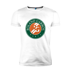 Мужская футболка премиум с принтом Roland Garros в Курске, 92% хлопок, 8% лайкра | приталенный силуэт, круглый вырез ворота, длина до линии бедра, короткий рукав | paristennis | roland garros