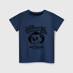 Детская футболка хлопок с принтом Freddy pizza в Курске, 100% хлопок | круглый вырез горловины, полуприлегающий силуэт, длина до линии бедер | five nights at freddys | fnaf | freddy | игры | медведь | мишка | файв найтс | фнаф | фредди