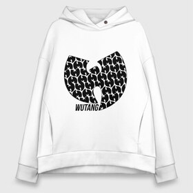 Женское худи Oversize хлопок с принтом Wu tang clan в Курске, френч-терри — 70% хлопок, 30% полиэстер. Мягкий теплый начес внутри —100% хлопок | боковые карманы, эластичные манжеты и нижняя кромка, капюшон на магнитной кнопке | clan | hip hop | rza | wu tang | wutang | ву танг | вутанг | рэп