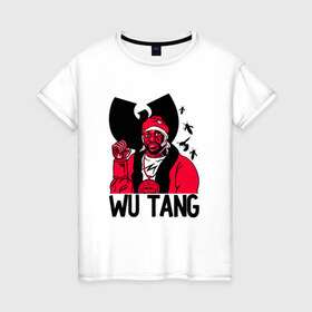 Женская футболка хлопок с принтом Wu tang clan в Курске, 100% хлопок | прямой крой, круглый вырез горловины, длина до линии бедер, слегка спущенное плечо | clan | hip hop | rza | wu tang | wutang | ву танг | вутанг | рэп