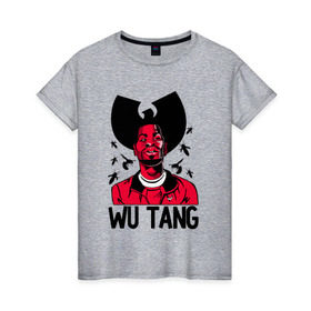 Женская футболка хлопок с принтом Wu tang clan в Курске, 100% хлопок | прямой крой, круглый вырез горловины, длина до линии бедер, слегка спущенное плечо | clan | hip hop | rza | wu tang | wutang | ву танг | вутанг | рэп