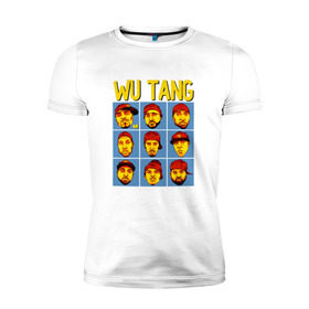 Мужская футболка премиум с принтом Wu tang clan в Курске, 92% хлопок, 8% лайкра | приталенный силуэт, круглый вырез ворота, длина до линии бедра, короткий рукав | clan | hip hop | rza | wu tang | wutang | ву танг | вутанг | рэп