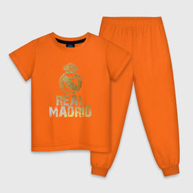 Детская пижама хлопок с принтом Real Madrid в Курске, 100% хлопок |  брюки и футболка прямого кроя, без карманов, на брюках мягкая резинка на поясе и по низу штанин
 | real madrid | реал мадрид | спорт | футбол
