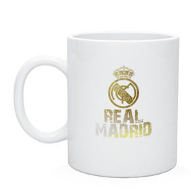 Кружка с принтом Real Madrid в Курске, керамика | объем — 330 мл, диаметр — 80 мм. Принт наносится на бока кружки, можно сделать два разных изображения | Тематика изображения на принте: real madrid | реал мадрид | спорт | футбол