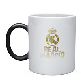 Кружка хамелеон с принтом Real Madrid в Курске, керамика | меняет цвет при нагревании, емкость 330 мл | Тематика изображения на принте: real madrid | реал мадрид | спорт | футбол