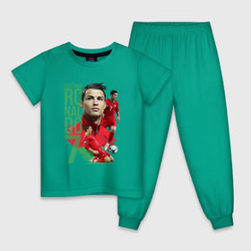 Детская пижама хлопок с принтом Ronaldo в Курске, 100% хлопок |  брюки и футболка прямого кроя, без карманов, на брюках мягкая резинка на поясе и по низу штанин
 | роналдо