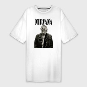 Платье-футболка хлопок с принтом nirvana t shirt в Курске,  |  | kurt cobain | nirvana | гранж | курт кобейн | нирвана