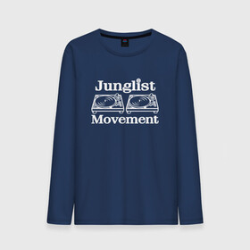 Мужской лонгслив хлопок с принтом Junglist Movement в Курске, 100% хлопок |  | jungle | junglist | junglist movement   одежда для трушных джанглистов | movement | уважающих корни днб.dnb