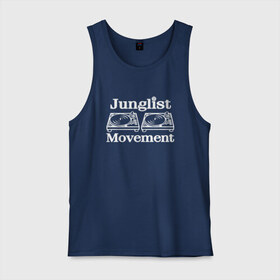Мужская майка хлопок с принтом Junglist Movement в Курске, 100% хлопок |  | jungle | junglist | junglist movement   одежда для трушных джанглистов | movement | уважающих корни днб.dnb