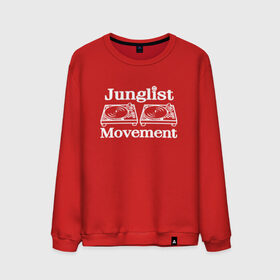 Мужской свитшот хлопок с принтом Junglist Movement в Курске, 100% хлопок |  | jungle | junglist | junglist movement   одежда для трушных джанглистов | movement | уважающих корни днб.dnb
