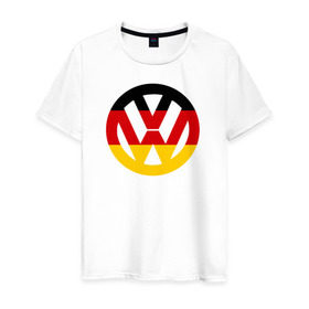 Мужская футболка хлопок с принтом Wolksvagen в Курске, 100% хлопок | прямой крой, круглый вырез горловины, длина до линии бедер, слегка спущенное плечо. | wolksvagen авто фольцваген