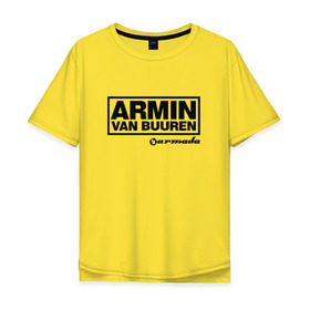 Мужская футболка хлопок Oversize с принтом Armin van Buuren в Курске, 100% хлопок | свободный крой, круглый ворот, “спинка” длиннее передней части | armada | armin van buuren | trance | армин