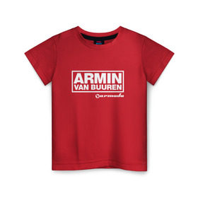 Детская футболка хлопок с принтом Armin van Buuren в Курске, 100% хлопок | круглый вырез горловины, полуприлегающий силуэт, длина до линии бедер | armada | armin van buuren | trance | армин