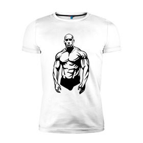 Мужская футболка премиум с принтом Bodybuilding в Курске, 92% хлопок, 8% лайкра | приталенный силуэт, круглый вырез ворота, длина до линии бедра, короткий рукав | 