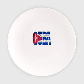 Тарелка с принтом Куба в Курске, фарфор | диаметр - 210 мм
диаметр для нанесения принта - 120 мм | Тематика изображения на принте: куба | путешествие | туризм | флаг