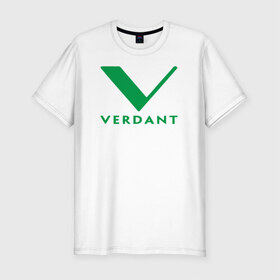 Мужская футболка премиум с принтом VERDANT в Курске, 92% хлопок, 8% лайкра | приталенный силуэт, круглый вырез ворота, длина до линии бедра, короткий рукав | green arrow | vetda | зеленая стрела | оливер