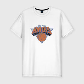 Мужская футболка премиум с принтом NBA NEW YORK Knicks в Курске, 92% хлопок, 8% лайкра | приталенный силуэт, круглый вырез ворота, длина до линии бедра, короткий рукав | Тематика изображения на принте: knicks | nba | nba new york knicks 2015 basketballбаскетбол | new york