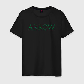 Мужская футболка хлопок с принтом Arrow в Курске, 100% хлопок | прямой крой, круглый вырез горловины, длина до линии бедер, слегка спущенное плечо. | arrow green зеленая стрела дс куин