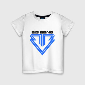 Детская футболка хлопок с принтом Big bang logo в Курске, 100% хлопок | круглый вырез горловины, полуприлегающий силуэт, длина до линии бедер | big bang | g dragon | k pop | биг бенг | кей поп | корея