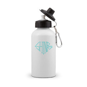 Бутылка спортивная с принтом Shinee logo в Курске, металл | емкость — 500 мл, в комплекте две пластиковые крышки и карабин для крепления | Тематика изображения на принте: k pop | shinee | кей поп | корея | шайни