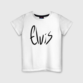 Детская футболка хлопок с принтом Elvis Aaron Presley в Курске, 100% хлопок | круглый вырез горловины, полуприлегающий силуэт, длина до линии бедер | Тематика изображения на принте: elvis aaron presley элвис пресли