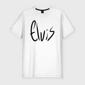 Мужская футболка премиум с принтом Elvis Aaron Presley в Курске, 92% хлопок, 8% лайкра | приталенный силуэт, круглый вырез ворота, длина до линии бедра, короткий рукав | Тематика изображения на принте: elvis aaron presley элвис пресли