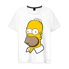 Мужская футболка хлопок с принтом Homer в Курске, 100% хлопок | прямой крой, круглый вырез горловины, длина до линии бедер, слегка спущенное плечо. | homer simpson симпсоны барт гомер