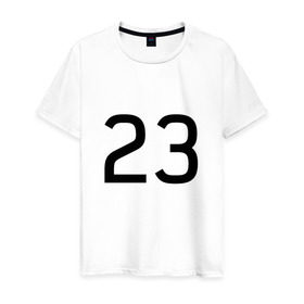 Мужская футболка хлопок с принтом Number 23 Jordan, Lebron в Курске, 100% хлопок | прямой крой, круглый вырез горловины, длина до линии бедер, слегка спущенное плечо. | Тематика изображения на принте: jordan