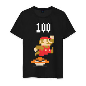 Мужская футболка хлопок с принтом Mario в Курске, 100% хлопок | прямой крой, круглый вырез горловины, длина до линии бедер, слегка спущенное плечо. | nintendo | марио | нинтендо
