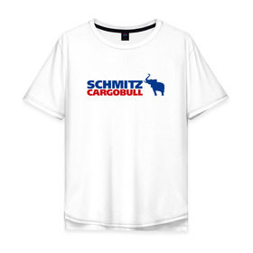 Мужская футболка хлопок Oversize с принтом Schmitz в Курске, 100% хлопок | свободный крой, круглый ворот, “спинка” длиннее передней части | 