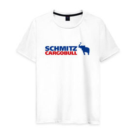 Мужская футболка хлопок с принтом Schmitz в Курске, 100% хлопок | прямой крой, круглый вырез горловины, длина до линии бедер, слегка спущенное плечо. | 