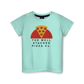 Детская футболка хлопок с принтом The Well Stacked Pizza в Курске, 100% хлопок | круглый вырез горловины, полуприлегающий силуэт, длина до линии бедер | grandtheftauto | lossantos | pizza | sanandreas | забегаловки в grand theft auto: san andreasgta