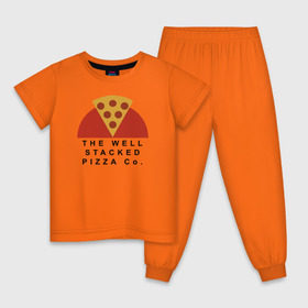 Детская пижама хлопок с принтом The Well Stacked Pizza в Курске, 100% хлопок |  брюки и футболка прямого кроя, без карманов, на брюках мягкая резинка на поясе и по низу штанин
 | grandtheftauto | lossantos | pizza | sanandreas | забегаловки в grand theft auto: san andreasgta