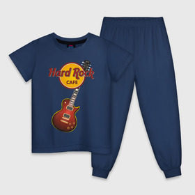 Детская пижама хлопок с принтом Hard Rock cafe в Курске, 100% хлопок |  брюки и футболка прямого кроя, без карманов, на брюках мягкая резинка на поясе и по низу штанин
 | Тематика изображения на принте: гитара