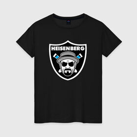 Женская футболка хлопок с принтом Heisenberg Raiders в Курске, 100% хлопок | прямой крой, круглый вырез горловины, длина до линии бедер, слегка спущенное плечо | breaking bad | во все тяжкие | гайзенберг | сериал