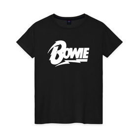 Женская футболка хлопок с принтом David Bowie в Курске, 100% хлопок | прямой крой, круглый вырез горловины, длина до линии бедер, слегка спущенное плечо | david bowie | дэвид боуи