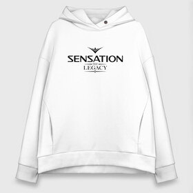 Женское худи Oversize хлопок с принтом Sensation The Legacy в Курске, френч-терри — 70% хлопок, 30% полиэстер. Мягкий теплый начес внутри —100% хлопок | боковые карманы, эластичные манжеты и нижняя кромка, капюшон на магнитной кнопке | Тематика изображения на принте: amsterdam | sensation | the legacy | сэнсэйшн