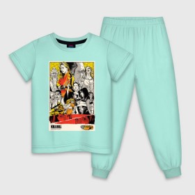 Детская пижама хлопок с принтом Убить Билла Арт в Курске, 100% хлопок |  брюки и футболка прямого кроя, без карманов, на брюках мягкая резинка на поясе и по низу штанин
 | тарантино