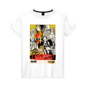 Женская футболка хлопок с принтом Убить Билла Арт в Курске, 100% хлопок | прямой крой, круглый вырез горловины, длина до линии бедер, слегка спущенное плечо | тарантино