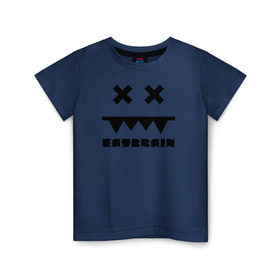 Детская футболка хлопок с принтом Eatbrain Logo в Курске, 100% хлопок | круглый вырез горловины, полуприлегающий силуэт, длина до линии бедер | eatbrain | music | для любителей жирного neurofunk звучания.drum
