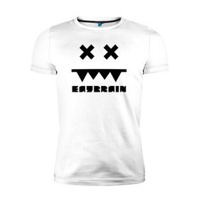 Мужская футболка премиум с принтом Eatbrain Logo в Курске, 92% хлопок, 8% лайкра | приталенный силуэт, круглый вырез ворота, длина до линии бедра, короткий рукав | eatbrain | music | для любителей жирного neurofunk звучания.drum