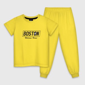 Детская пижама хлопок с принтом Fallout Boston в Курске, 100% хлопок |  брюки и футболка прямого кроя, без карманов, на брюках мягкая резинка на поясе и по низу штанин
 | fallout | vault | радиация | фаллоут | фолл | фоллаут