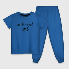 Детская пижама хлопок с принтом Stalingrad в Курске, 100% хлопок |  брюки и футболка прямого кроя, без карманов, на брюках мягкая резинка на поясе и по низу штанин
 | сталинград ссср 1943 вов война