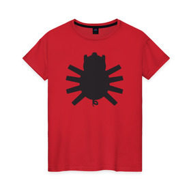 Женская футболка хлопок с принтом Spider-Pig в Курске, 100% хлопок | прямой крой, круглый вырез горловины, длина до линии бедер, слегка спущенное плечо | spider pig the simpsons симпсоны свин паук го